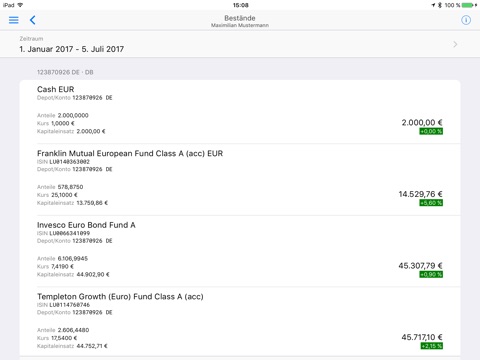 Vermögen screenshot 3