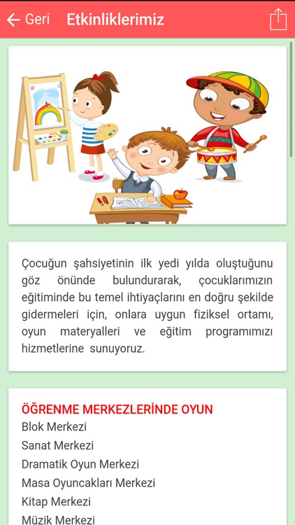Ogrenme Merkezlerinde Bugun Sadan Dogan Anaokulu