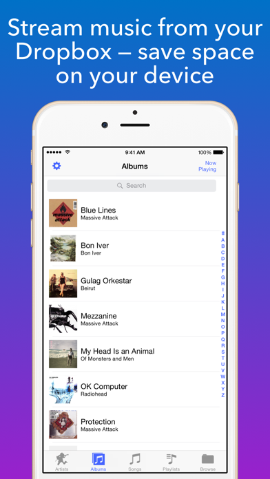 Tunebox - Dropbox Music Player, Stream Your Audio, Podcasts and Media From the Cloud Screenshot 1