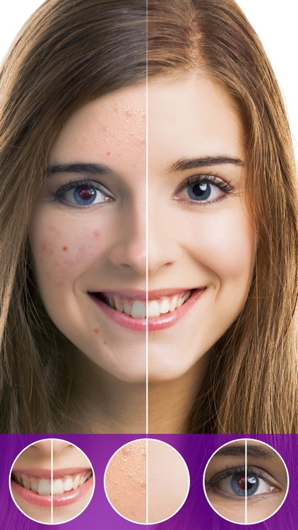 Visage makeup editor plus photo teeth whitener