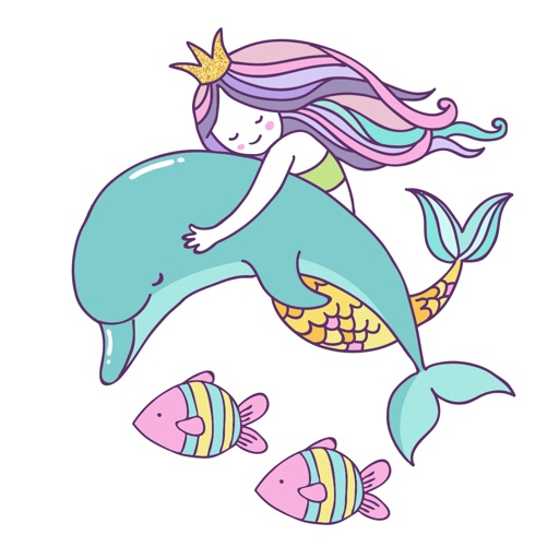 Beautiful Mermaids Under The Sea Stickers Pack Icon