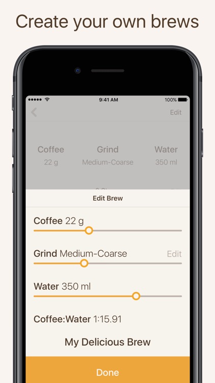 Brew Timer - Coffee Timer and Recipe Organizer