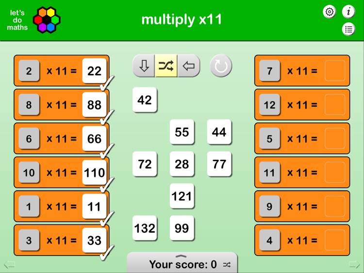 Multiplication facts x2 to x12 screenshot-3