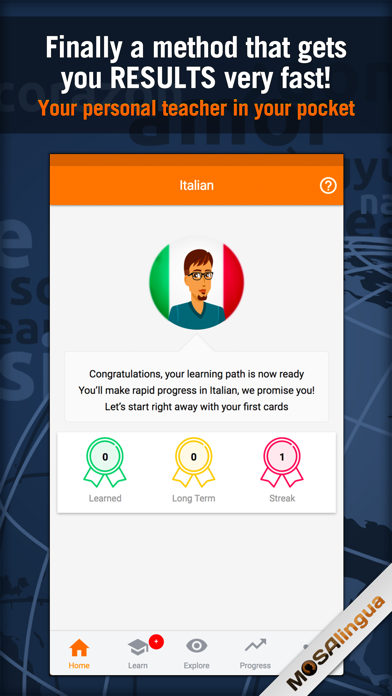 Learn Italian: MosaLingua Screenshot 1