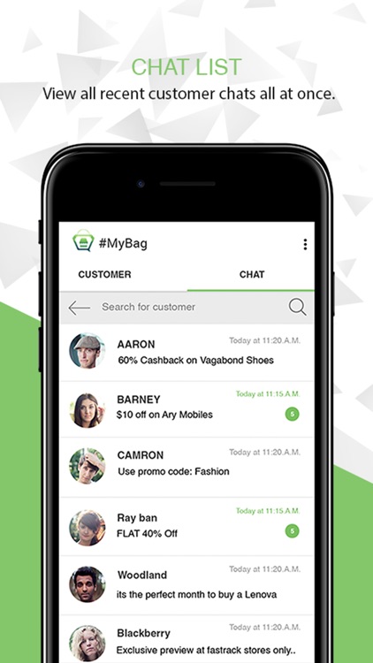 HashMyBag - Merchant Chat App