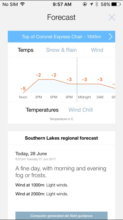 MetService Snow Weather