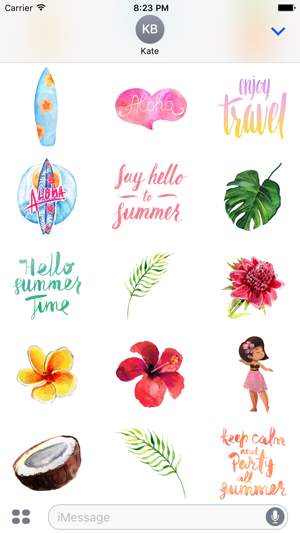 Aloha Hawaii Travel Summer Vacation Stickers(圖3)-速報App