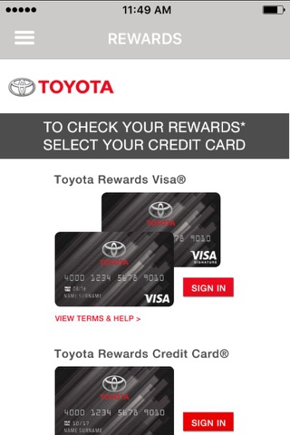 Toyota Card screenshot 2
