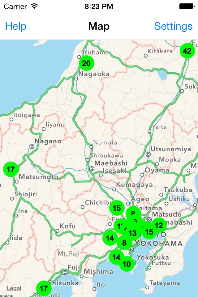 Radiation Map Tracker displays worldwide radiation screenshot 2