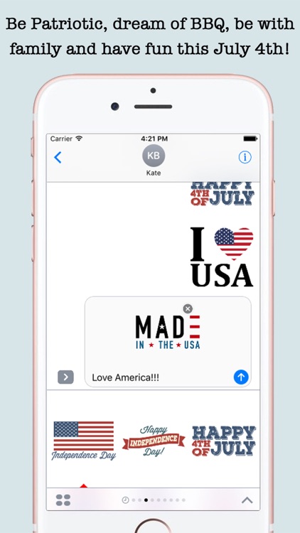 4th Of July Wishes Stickers For iMessage