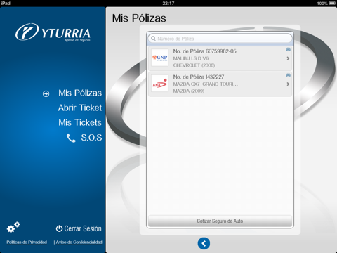 YTURRIA Seguros para iPad screenshot 3