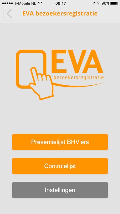 EVA bezoekersregistratie