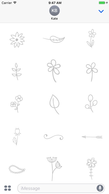 Animated Cute Flower Stickers