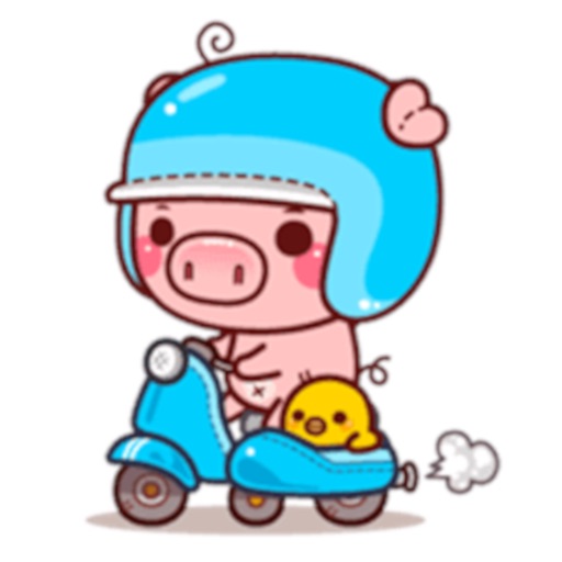 Pinky Pig Sticker iOS App