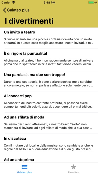 Galateo plus screenshot 2