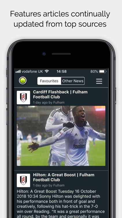 Sport RightNow -Fulham Edition