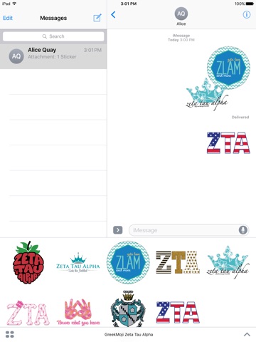 GreekMoji - Zeta Tau Alpha Sticker Pack screenshot 3
