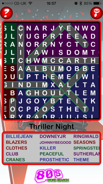 Epic 80s Word Search - giant eighties wordsearch screenshot-3