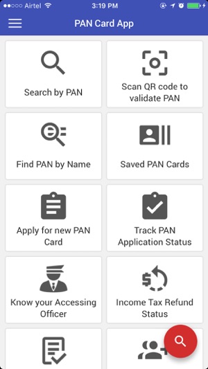 PAN Card Search, Scan, Appln Status & li