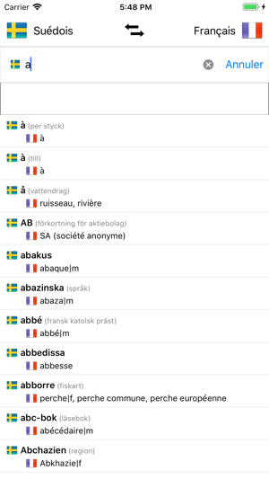 Dictionnaire Suédois-Français(圖4)-速報App
