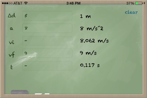 Kinematics Calculator screenshot 2