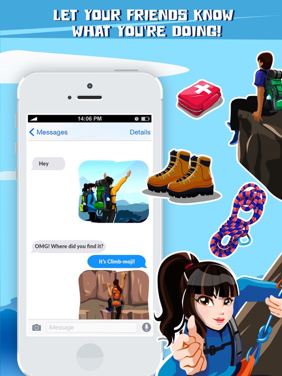 Télécharger Mountain Hiking Emoji Pro pour iPhone / iPad sur l'App