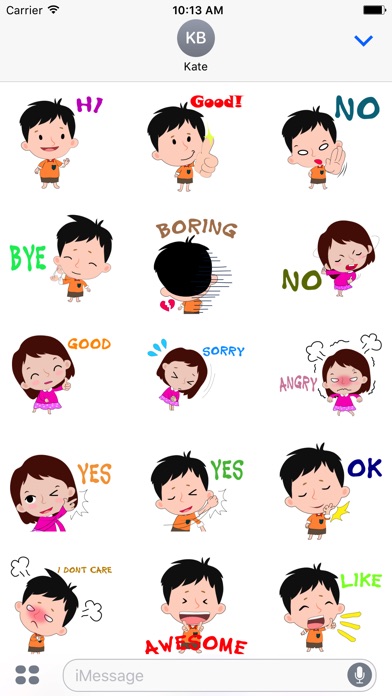 Little boy and girl stickers screenshot 3