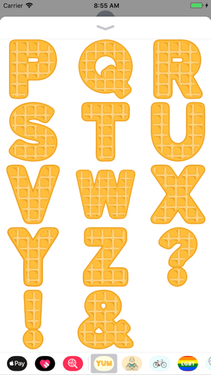 Tasty Waffle Alphabet Stickers(圖4)-速報App