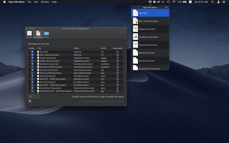 Скриншот №4 к New File Menu для Mac