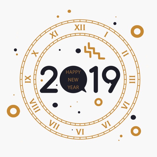 Welcome New Year 2019 Stickers