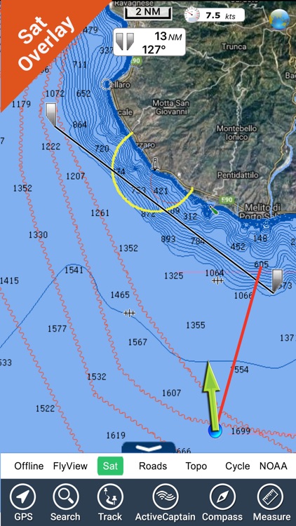 Marine : Calabria HD - GPS Map Navigator