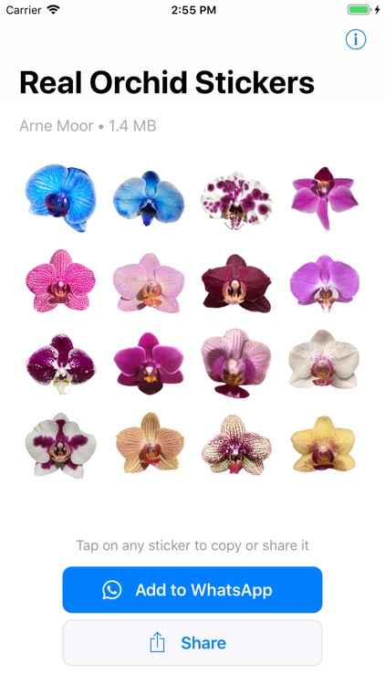 Real Orchid Stickers