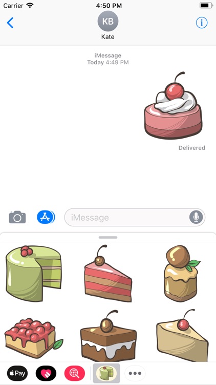 Cartoon Handmade Cake Sticker