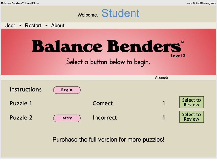 Balance Benders Level 2 (Lite) screenshot-3