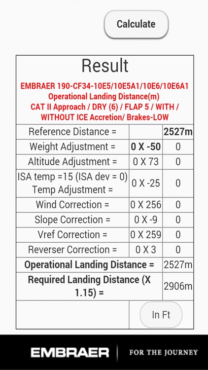 E190 Landing Distance Calc Pro screenshot-3