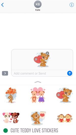 Cute Teddy Love Stickers(圖1)-速報App