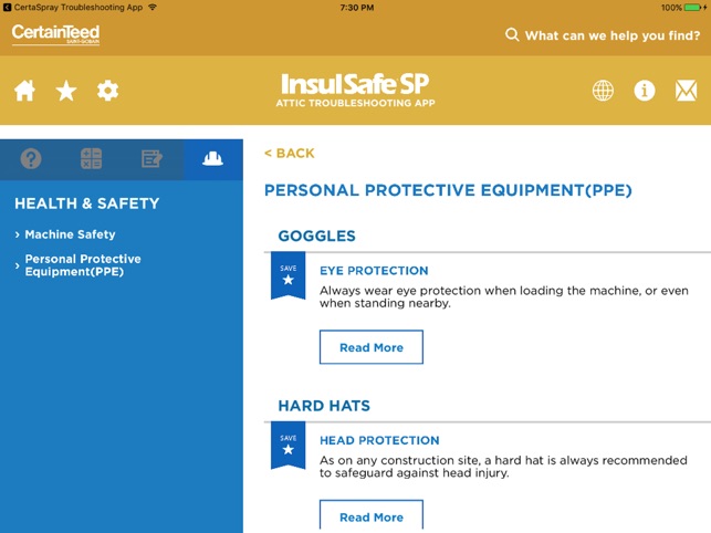 Insulsafe Sp Coverage Chart