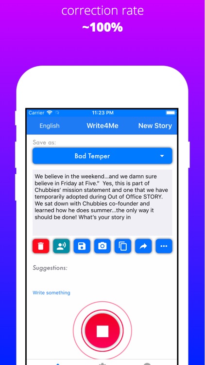 Write4Me - Write text by voice