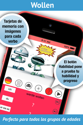Learn German Verbs - LearnBots screenshot 3