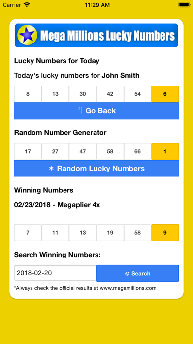 How to cancel & delete Mega Millions Lucky Numbers from iphone & ipad 1