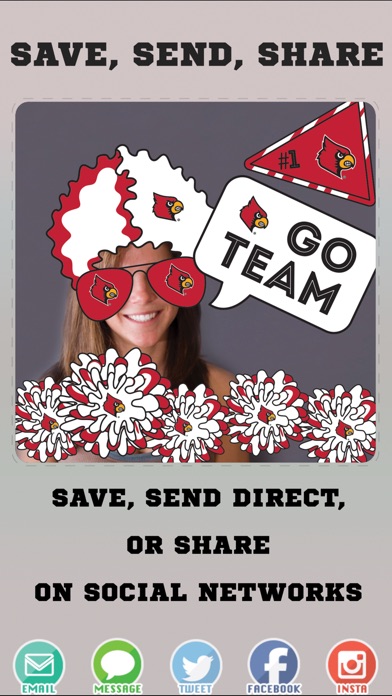 Louisville Cardinals PLUS Selfie Stickers screenshot 4