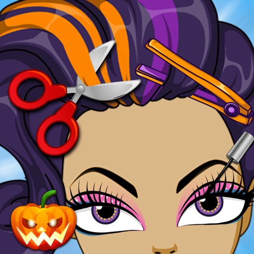 Kids New Halloween Hair Salon game for hair style makeover icon