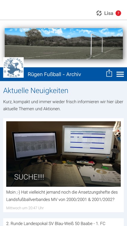 Rügen Fußball - Archiv