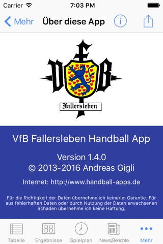 VfB Fallersleben Handball screenshot 4