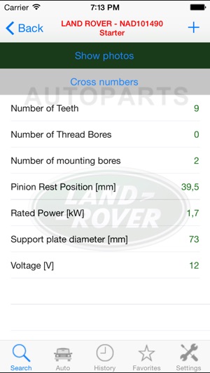 Autoparts for Land Rover