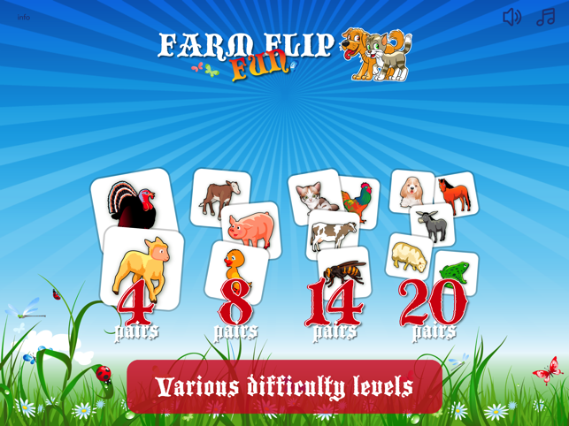 ‎Farm Flip Fun – Match Animals Screenshot