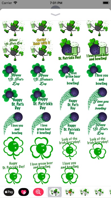 Bowling St. Pat's Stickers screenshot 2