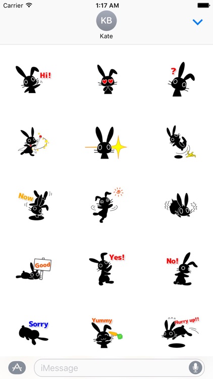 Adorable Black Rabbit Sticker