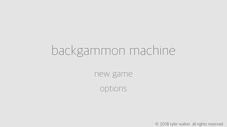 Backgammon Machine