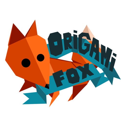 Origami Fox - a Sticker made from Real Paper